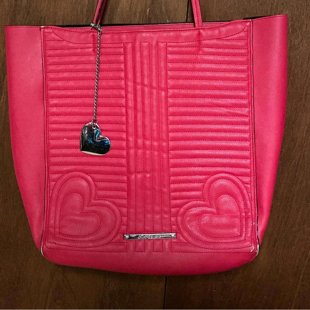 Red Betsy Johnson large tote